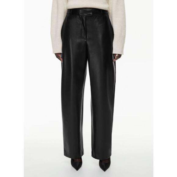 Aritzia Babaton Neo Vegan Leather Pant Black Size 00 NWT